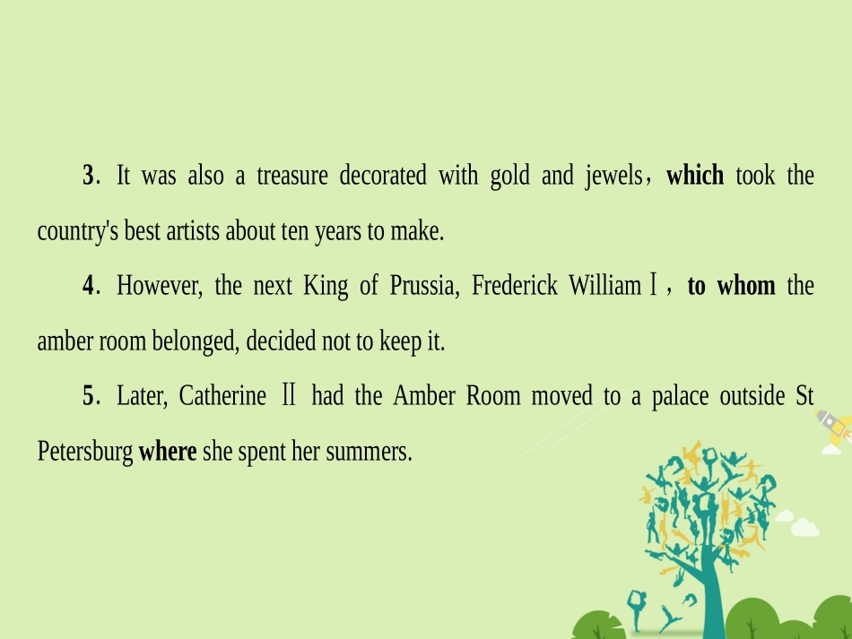 高中英语 Unit 1 Cultural relics Section Ⅳ Grammar  Writing课件 新人教版必修2 课件_第3页