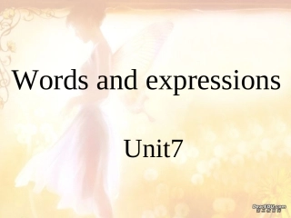 高三英语第一轮复习之高二英语Unit7 人教版 试题