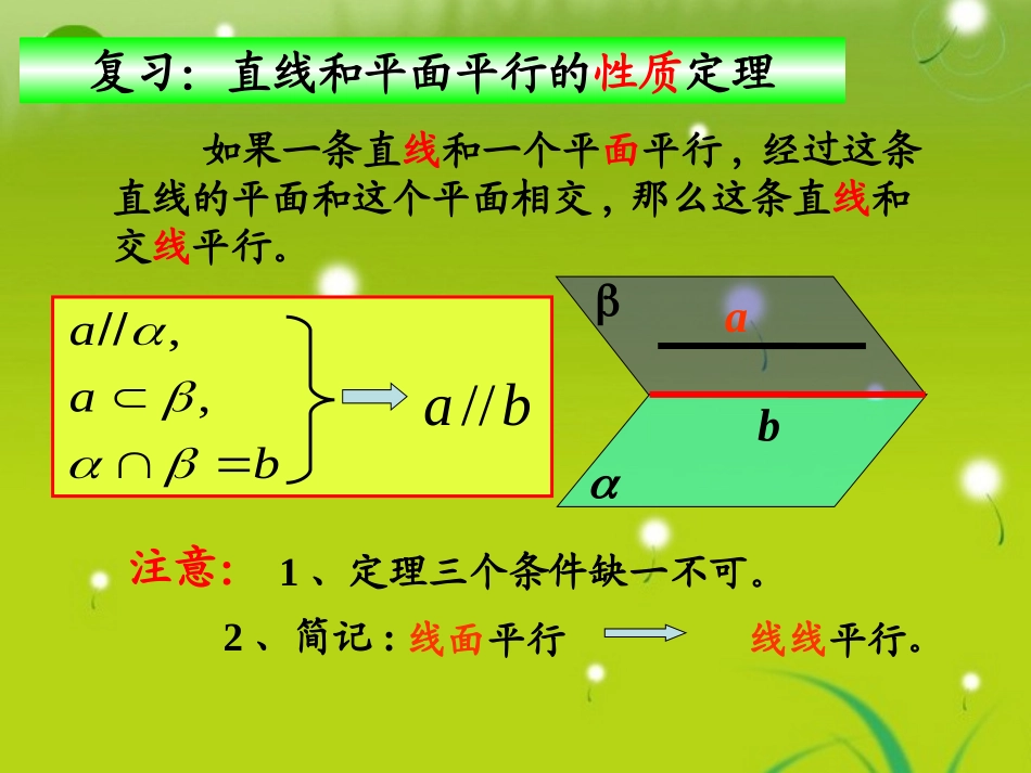 高中数学 第二章2.2.4面面平行的性质课件 新人教A版必修2 课件_第2页