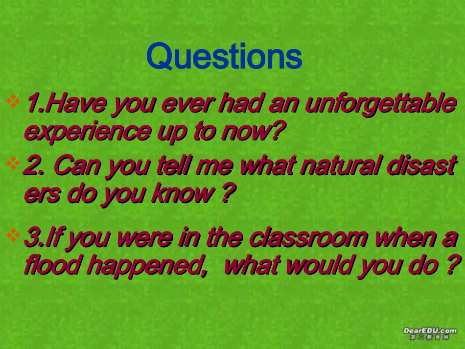 高一英语Unit4 unfogettable expeience课件 新课标 人教版 课件_第2页