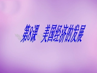 河北省涿州市东仙坡中学九年级历史下册 第8课 美国经济的发展课件 新人教版 课件