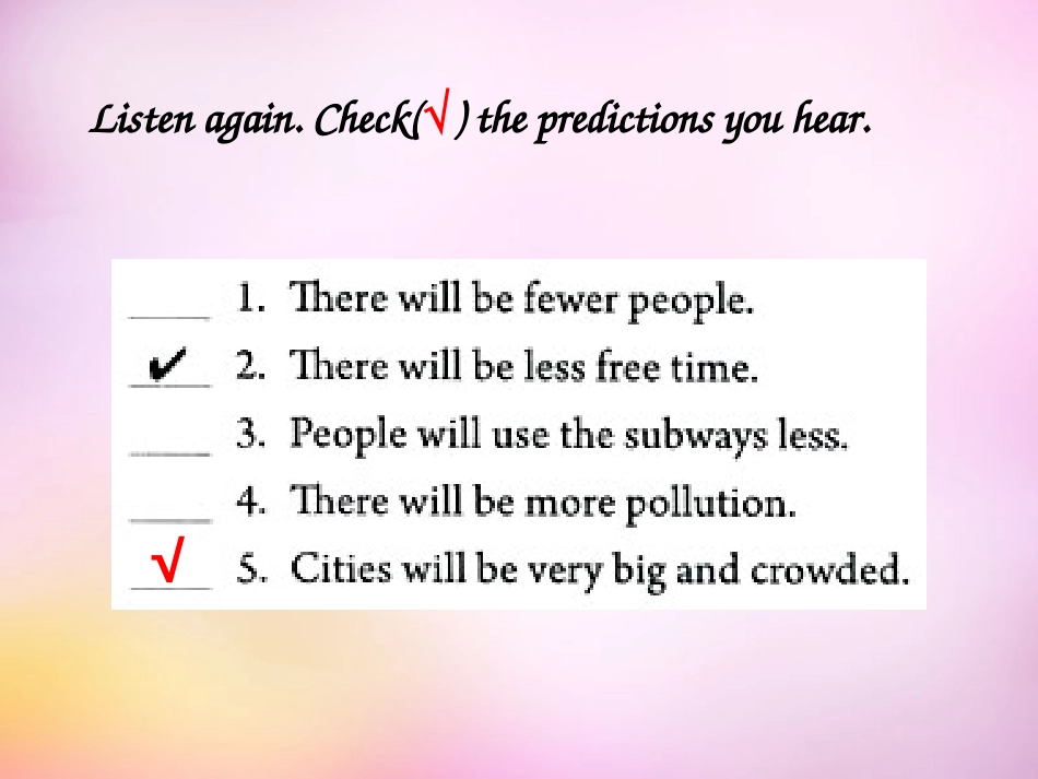 秋八年级英语上册 Unit 7 Will people have robots Section A(2a 2d)课件 (新版)人教新目标版 课件_第3页