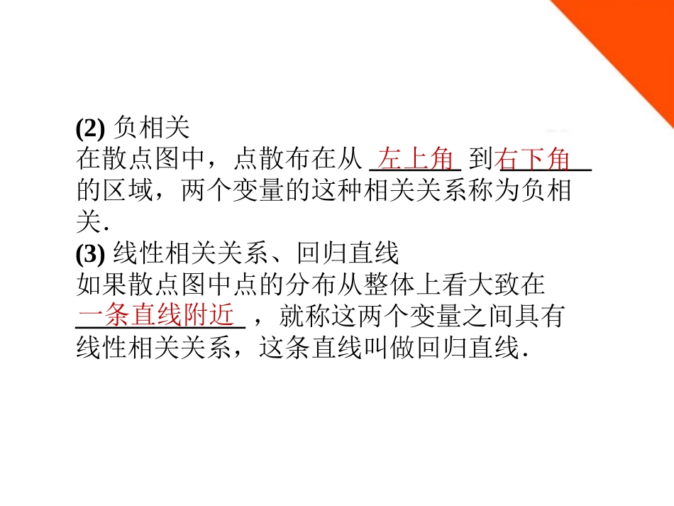高三数学一轮复习 第十章 第3课时 变量间的相关关系、统计案例课件 文 新人教A版 课件_第3页
