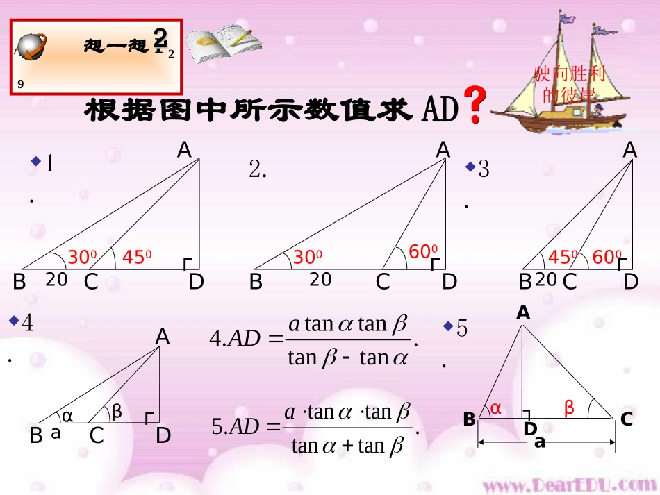 直角三角形边角关系九年级数学课件示例 北师大版 课件_第3页