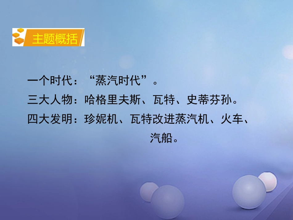 湖南省中考历史 教材知识梳理 模块五 世界近代史 第二单元 第一次工业革命课件 岳麓版 课件_第3页
