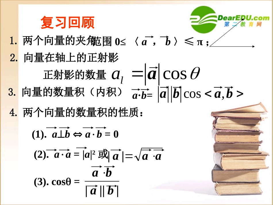 高中数学 向量数量积的运算课件 新人教B版必修4 课件_第2页