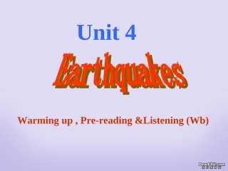 高一英语Unit4 Earthquakes 浙教版 课件