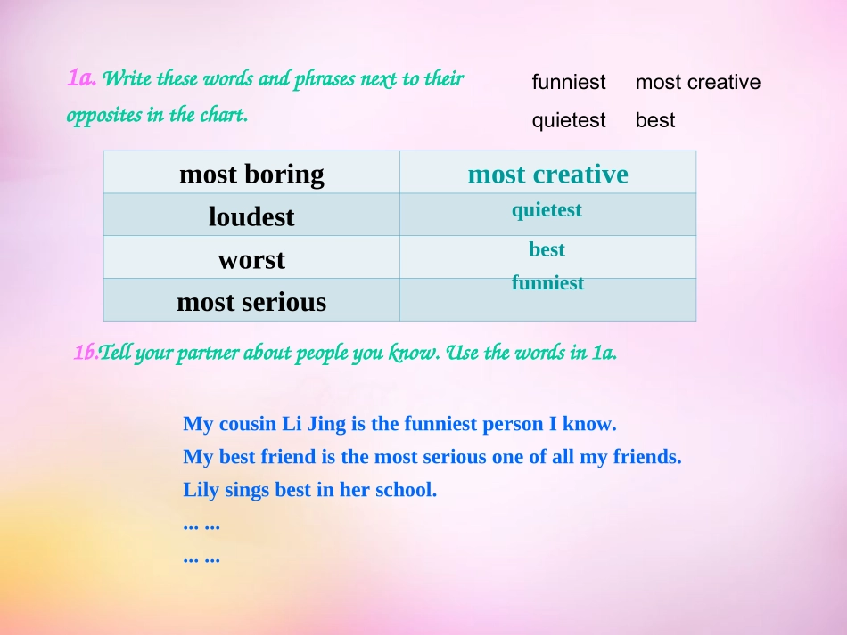 秋八年级英语上册 Unit 4 What s the best movie theater Section B(1a 1e)课件 (新版)人教新目标版 课件_第2页