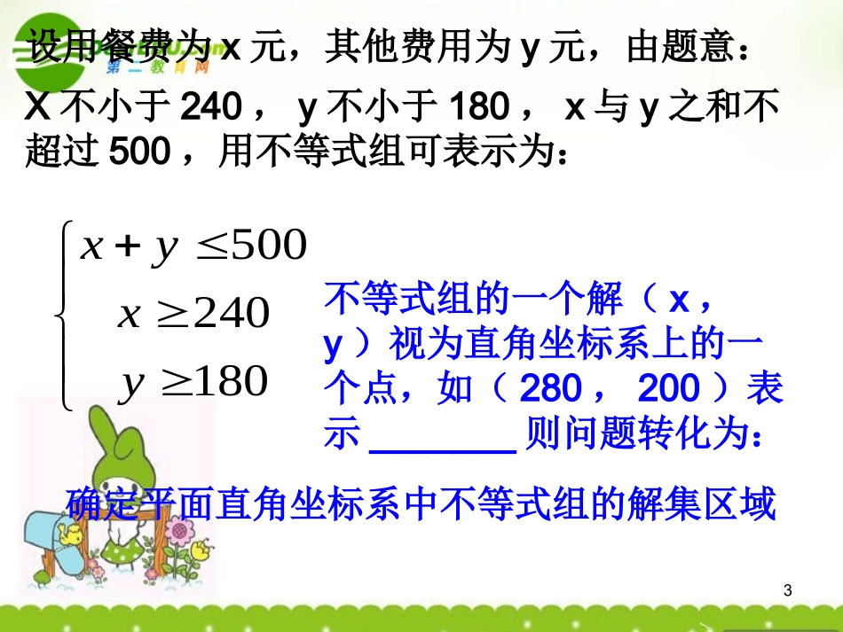 高中数学 341-1二元一次不等式组与平面区域课件 北师大版必修5 课件_第3页