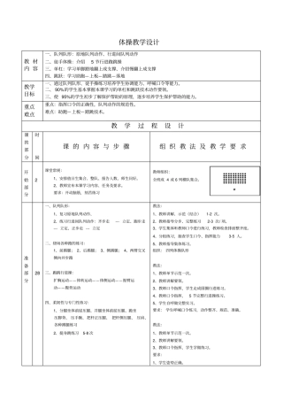 体育体操教学设计