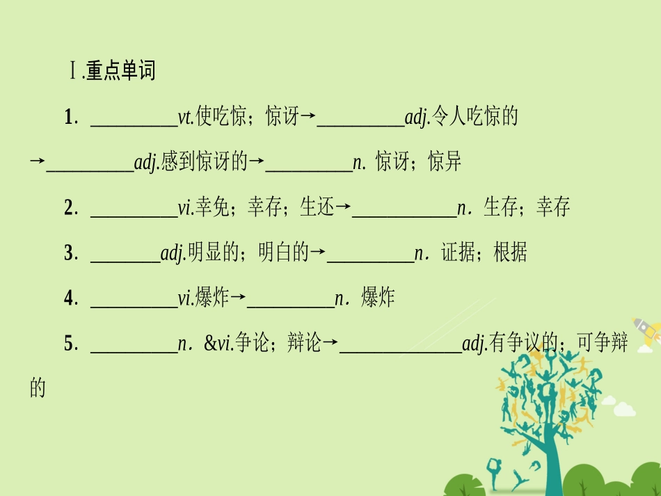 高中英语 Unit 1 Cultural relics单元尾 核心要点回扣课件 新人教版必修2 课件_第2页