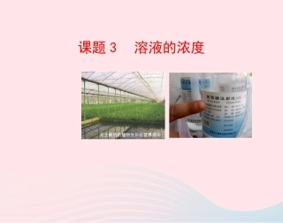 课题3  溶液的浓度课件 九年级化学下册 第九单元 溶液 课题3 溶液的浓度课件+素材 新人教版-2