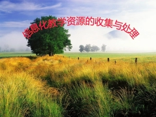 高中信息技术 信息化教学资源的收集与处理课件