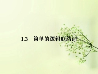 高中数学 1.3简单的逻辑联结词同步测控课件 新人教A版选修2-1 课件