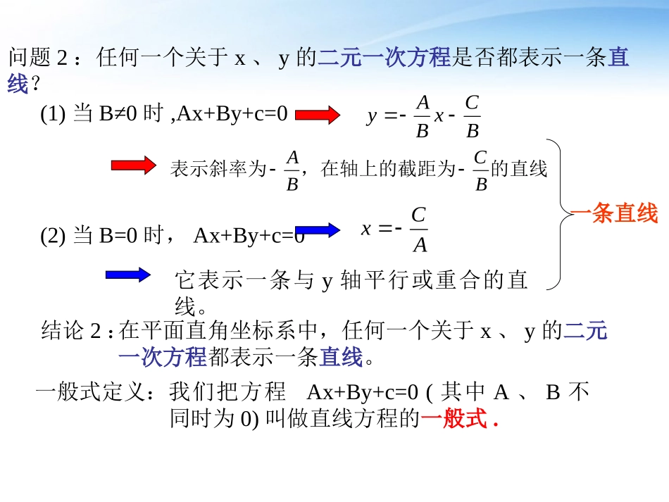 高中数学(直线的一般式方程)课件6 北师大版必修2 课件_第3页