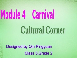 高中英语 Module4 Carnival课件 外研版必修5 课件