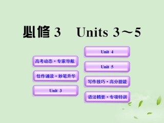 高一英语单元复习配套课件 Units 3-5 新人教版必修3 课件
