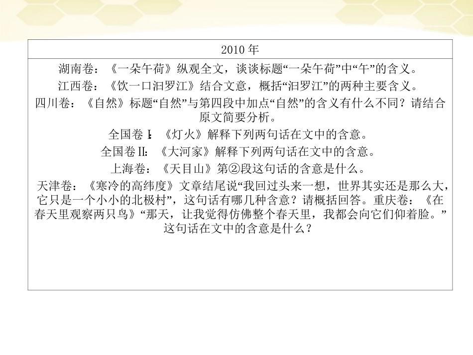 高三语文二轮复习 第四章 第二节 一 散文阅读 第二课时体会语句的含意课件_第3页