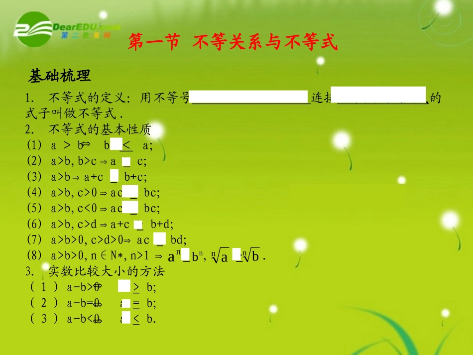 高中数学直通车－不等式课件 新人教版 课件_第2页