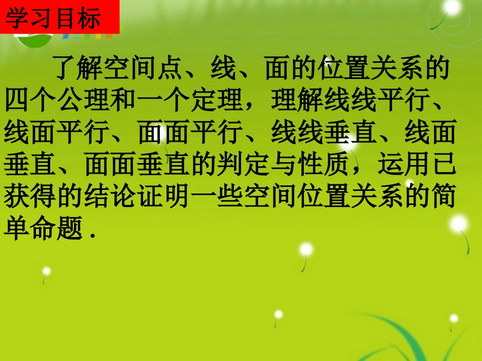 高中数学 21(点、直线、平面之间的位置关系)课件(1) 新人教A版必修2 课件_第2页