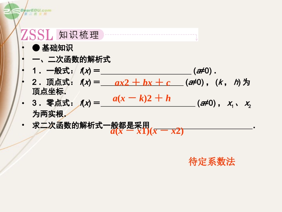 高一数学(26 二次函数)课件_第2页