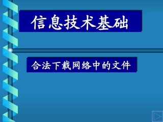 高中信息技术 合法下载网络中的文件课件 粤教版必修1 课件