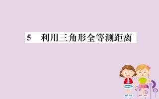 版七年级数学下册 第四章 三角形 4.5 利用三角形全等测距离训练课件 (新版)北师大版 课件