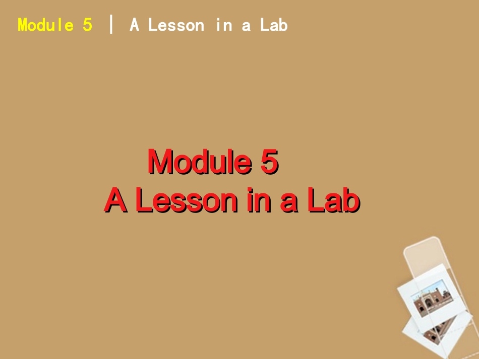 高中英语 A Lesson in a Lab课件 外研版必修1 课件_第2页