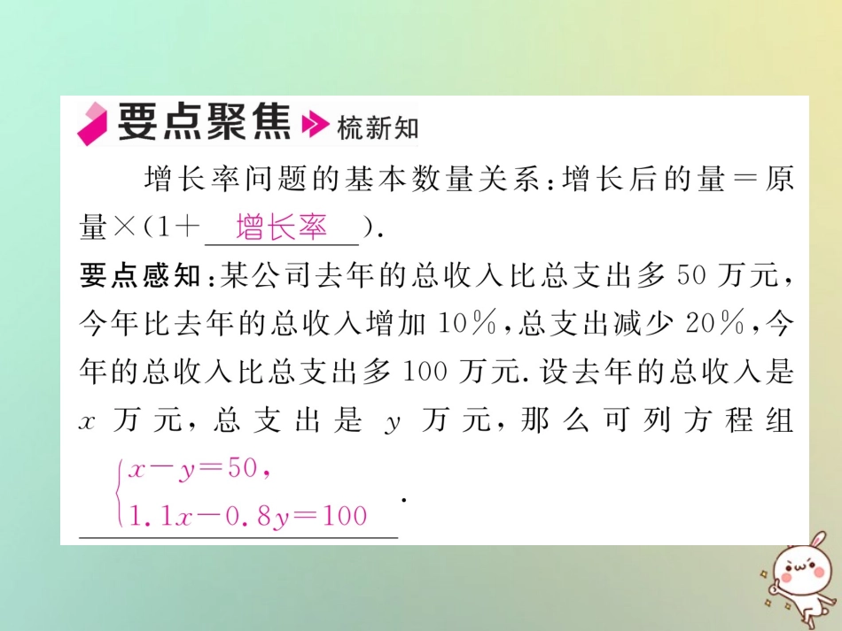 秋八年级数学上册 第5章 二元一次方程组 5.4 应用二元一次方程组—增收节支作业课件 (新版)北师大版 课件_第2页