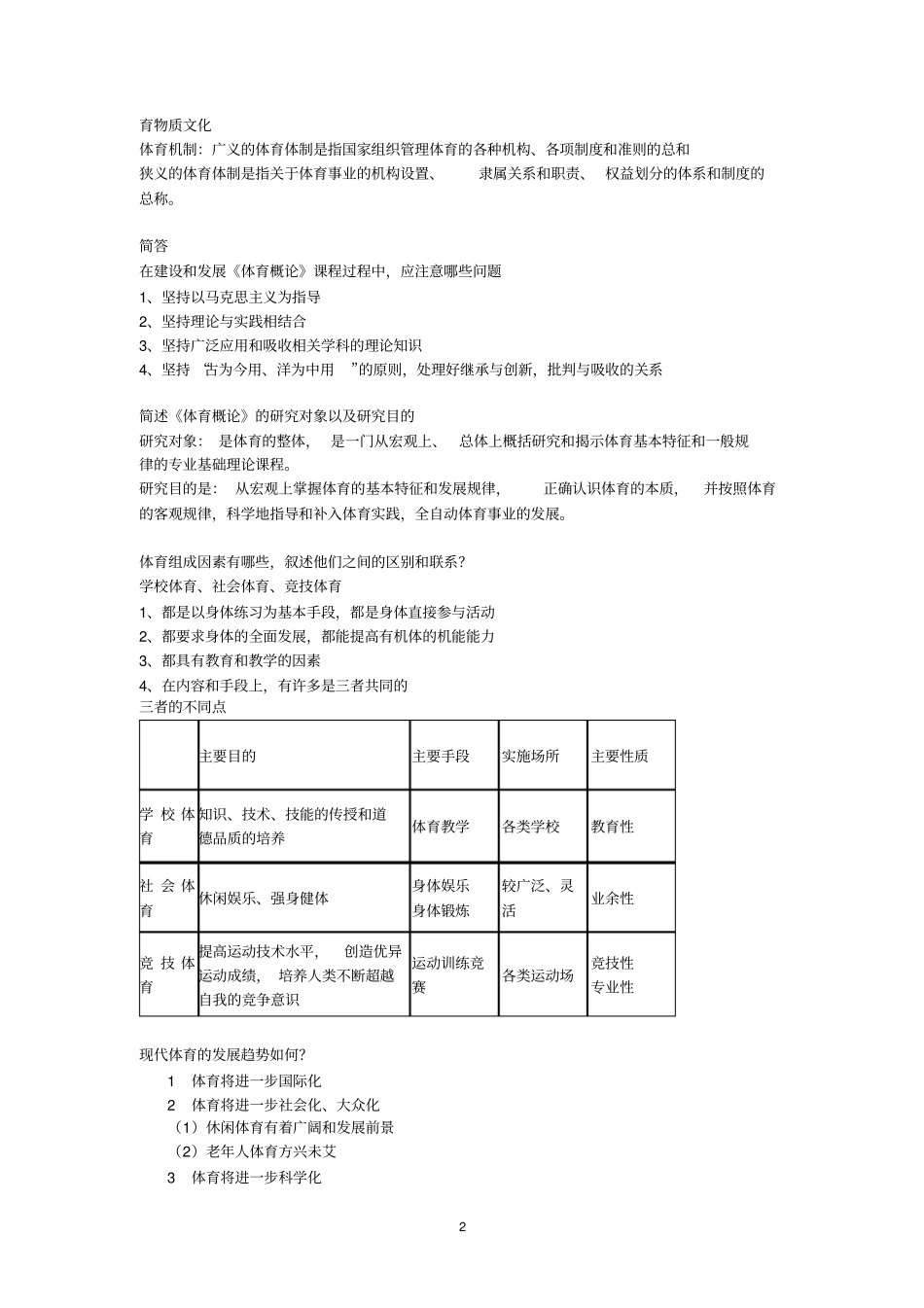 体育概论期末重点复习题_第2页