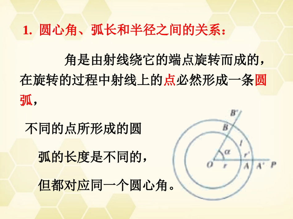 高中数学 112(弧度制及弧度制与角度制的换算)课件 新人教B版必修4 课件_第3页