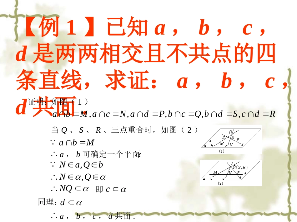 高中数学平面的基本性质练习课ppt 试题_第2页