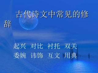 高三语文考点复习：古代诗文中常见的修辞 课件