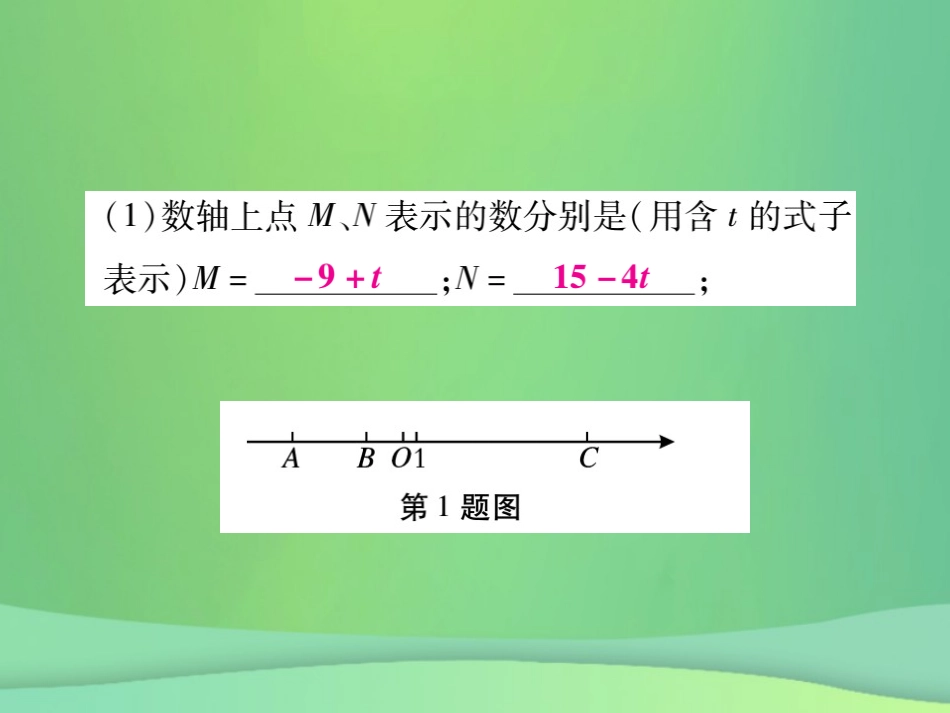 秋七年级数学上册 能力专卷一 与线段有关的动点问卷课件 (新版)北师大版 课件_第3页