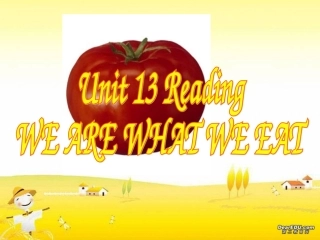 辽宁地区高一英语Unit13 Reading课件 新课标 人教版1 课件