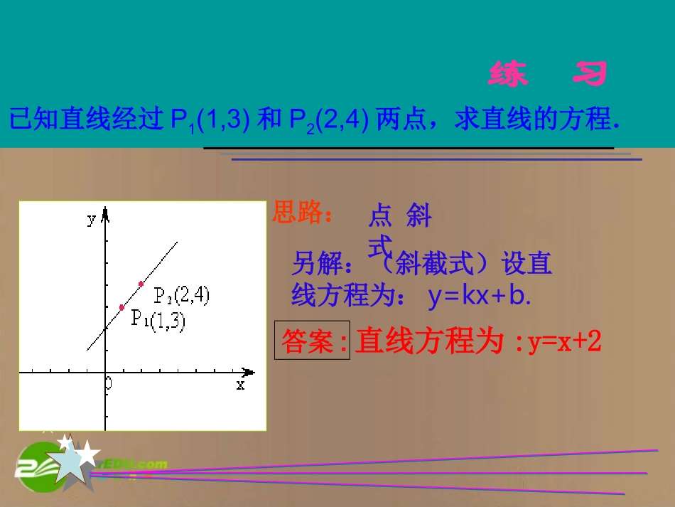 高中数学 212(直线的方程)课件 北师大版必修2 课件_第3页