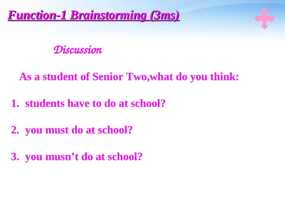 高中英语 Module 1(Small Talk)课件(2) 外研版选修6 课件_第2页