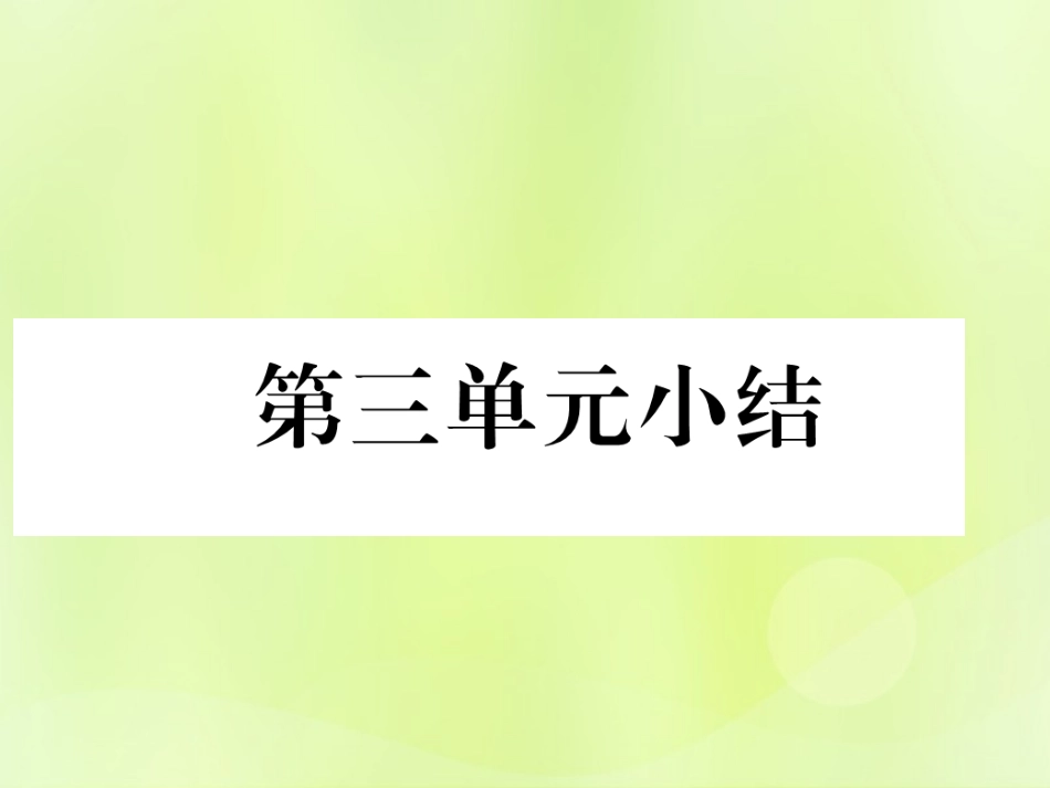秋七年级历史上册 第3单元 秦汉时期 统一多民族国家的建立和巩固小结作业课件 新人教版 课件_第1页