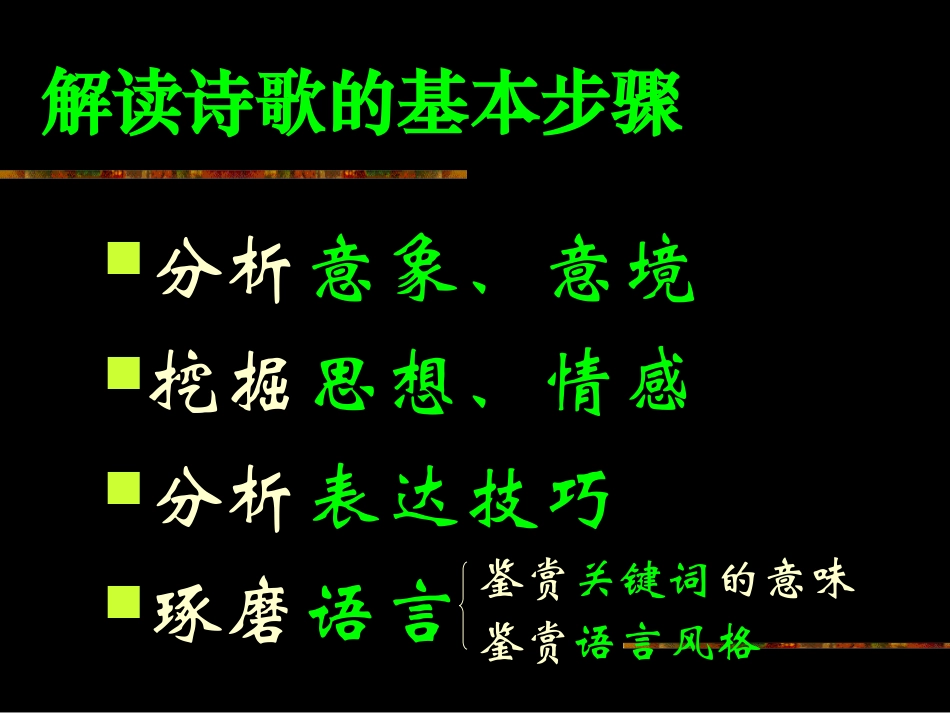 诗歌鉴赏 新课标 人教版 课件_第3页