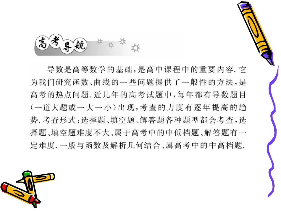 高三数学第一轮复习课件(人教版)：第5章 第1讲 导数的概念及运算 课件_第3页