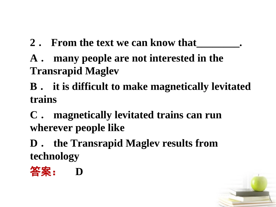 高中英语 33练习课件 外研版必修1 (陕西专版) 课件_第3页