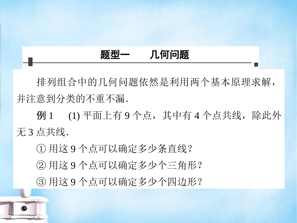 高三数学复习 常见题型 排列组合的综合应用课件_第2页