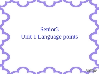 高三英语复习Senior3课件