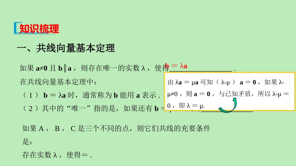 高中数学 第六章 平面向量初步 621 向量基本定理课件 新人教B版必修第二册 课件_第3页