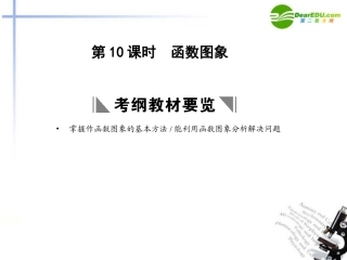 高三数学一轮复习 2.10 函数图象课件 理 大纲人教版 课件