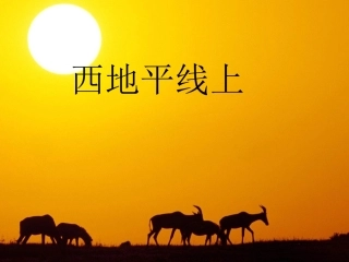 高一语文(西地平线上)课件