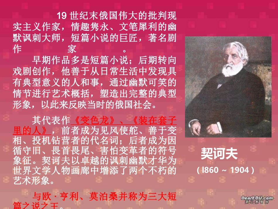 高一语文第一单元装在套子里的人课件1 新课标 课件_第2页