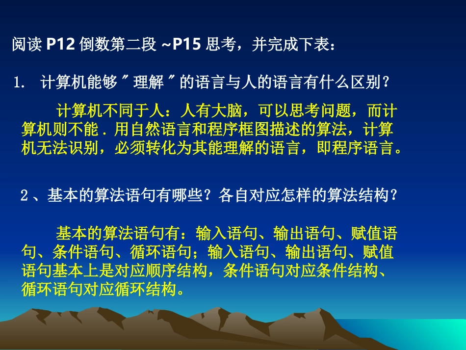 高中数学基本算法语句课件 新课标 人教版 必修3B 课件_第3页