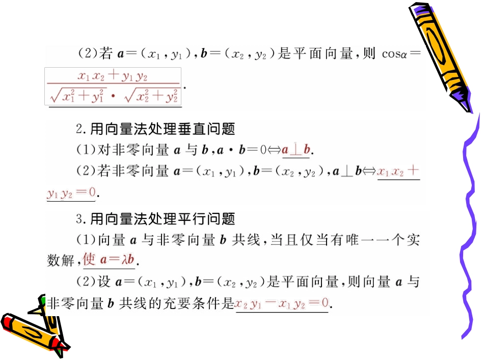 高三数学第一轮复习课件(人教版)：第6章 第3讲 平面向量的应用 课件_第3页