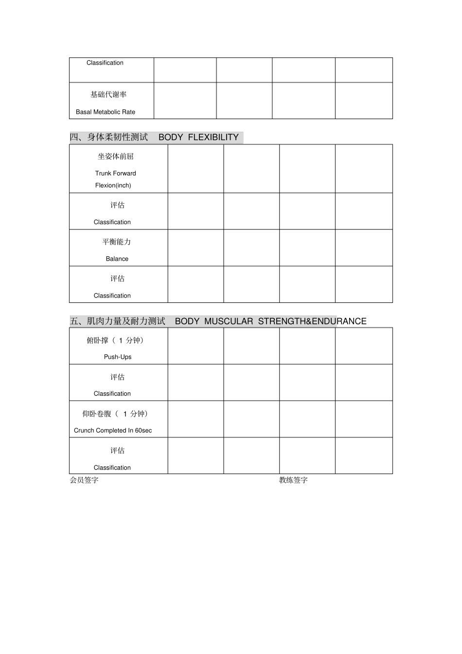体适能测试评价表_第3页
